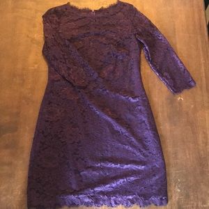 Plum lace dress